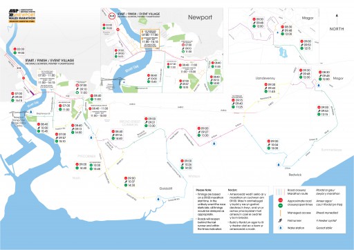 Road Closures ABP Newport Marathon Festival