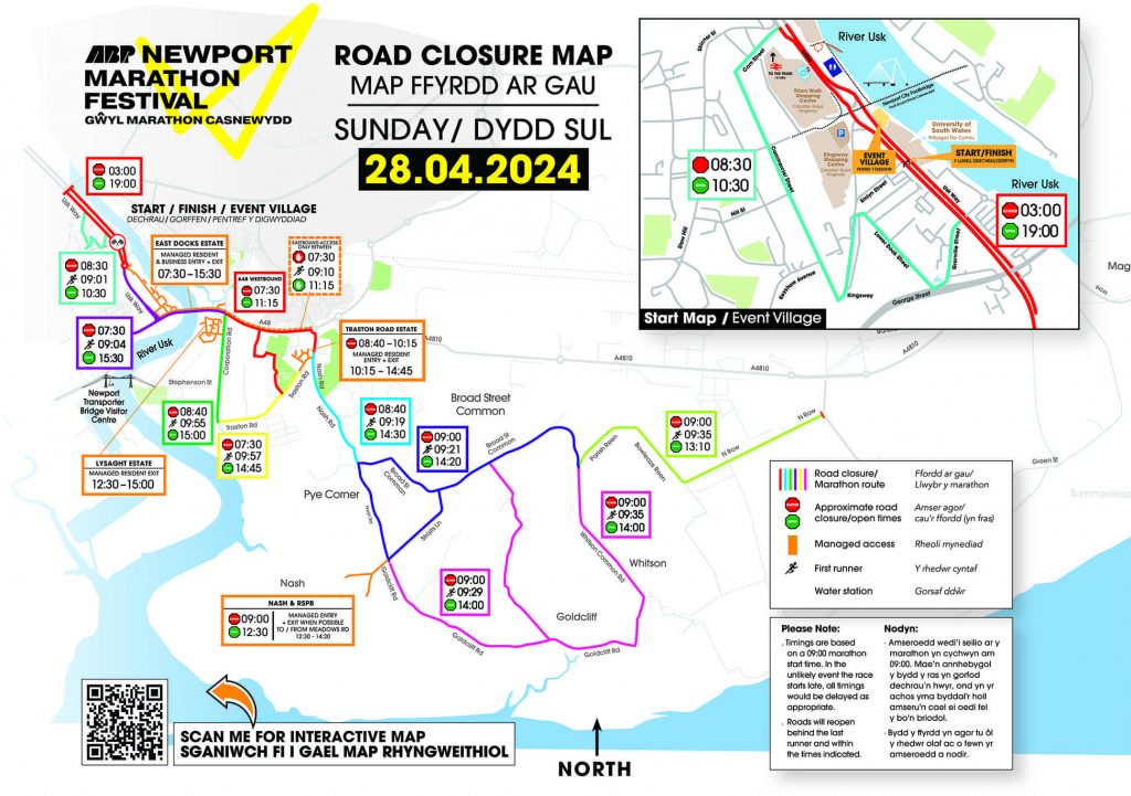 Road Closures ABP Newport Marathon Festival