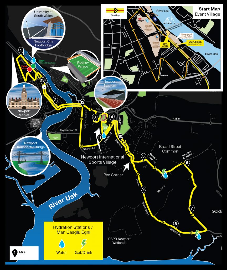 Half Marathon Route ABP Newport Marathon Festival